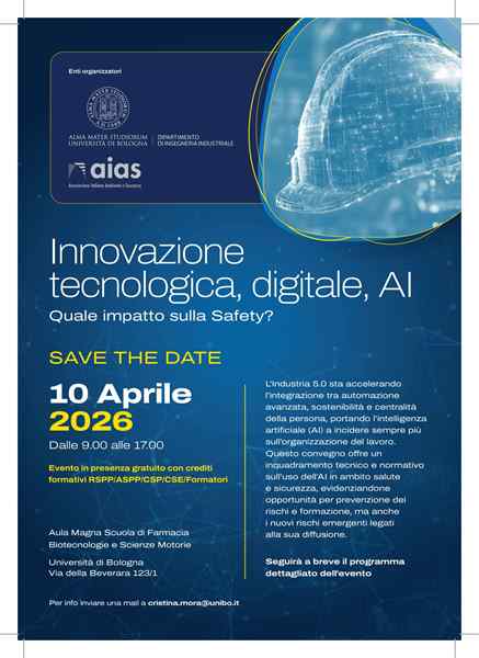 Convegno Innovazione Tecnologica, digitale e AI: quale impatto sulla Safety?